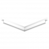 Угол внутренний 90° Flexy FLY 02, 20х20 см, белый - 3D