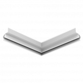 Угол внешний 90° Flexy FLY 02, 20х20 см, белый - 3D