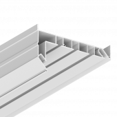 Профиль Flexy GARDINA3 03 (ПФ8243) Гардина трёхрядная с боковой заправкой, белый (2,2м) - 3D вид 1
