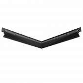 Угол внутренний 90° Flexy FLY 01, 20х20 см, чёрный - 3D