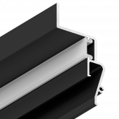 Профиль Alteza Contour-Pro LED, парящий под вставку, чёрный (2м) - 3D
