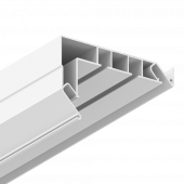 Профиль Flexy GARDINA2 02 (ПФ8048) Гардина двухрядная с боковой заправкой, белый (3,2м) - 3D
