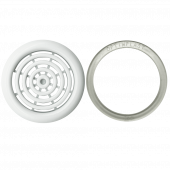 Вентиляционная решетка белая 48 мм (маленькая) в комплекте с кольцом