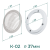 Комплект решётка магнитная с платформой К-02 (d37мм), белая - схема Комплект решётка магнитная с платформой К-02 (d37мм), белая - схема