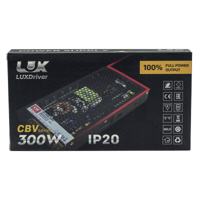 Блок питания LEDS POWER 12В 300Вт LUXDriver упаковка