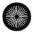 Решётка магнитная, металлическая К-01 (d125мм), чёрная - 3D