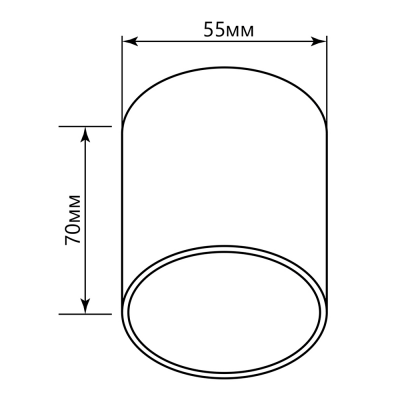 Светильник накладной Feron MR16 ML177 GU10 точечный, белый 40512 - размеры