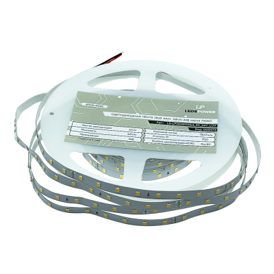 Светодиодная лента Leds Power 24В 64св-д м (6Вт м) IP20 нейтральная, Lux (5м) 000473 - вид 1