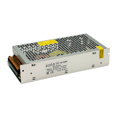 Блок питания Ecola для св д лент 12V 200W IP20 200х98х42 (интерьерный) B2L200ESB