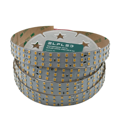 Светодиодная лента ELFLED Pro140 24В 336 м(30Вт м) IP20 нейтральная 4000-4500К (3м) трёхряд 425448