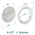 Решётка вентиляционная с платформой К-07 (d84) магнитная, белая - схема