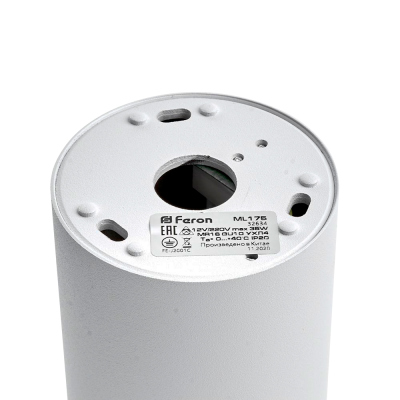 Светильник накладной Feron MR16 ML175 GU10 точечный, белый 32634 - вид 3