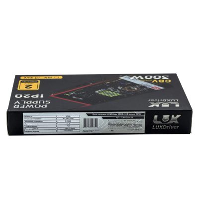 Блок питания LEDS POWER 12В 300Вт LUXDriver упаковка характеристика