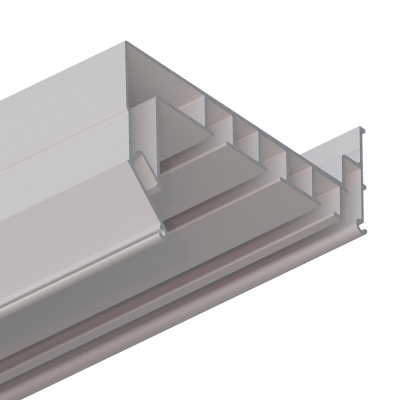 Профиль Flexy GARDINA3 04 Гардина трёхрядная с прямой заправкой - 3D