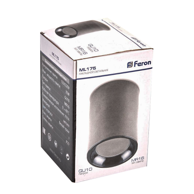 Светильник накладной Feron MR16 ML175 GU10 точечный, белый 32634 - упаковка
