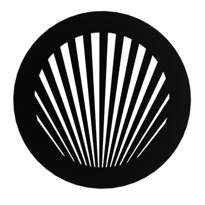 Решётка магнитная, металлическая К-04, чёрная - 3D