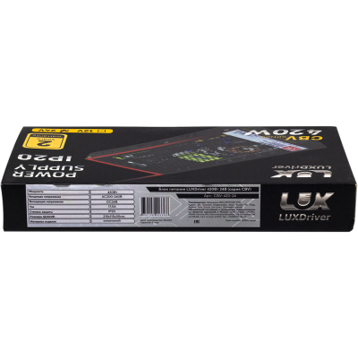Блок питания LEDS POWER 24В 420Вт LUXDriver упаковка характеристика