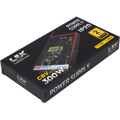 Блок питания Leds Power 12В 300Вт, LUXDriver упаковка