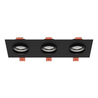 Светильник Luminotti BASE 3 MR16 GU10 чёрный вид 1