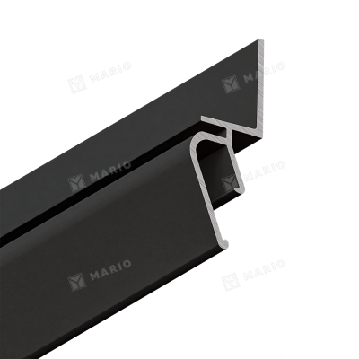 Профиль LumFer NK-BASE теневой стеновой, чёрный (2м) - 3D