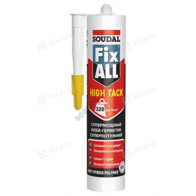 Клей монтажный Soudal Fix All High Tack, белый 290мл 119129