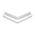 Угол внешний 90° Flexy FLY 02, 20х20 см, белый - 3D, вид 2