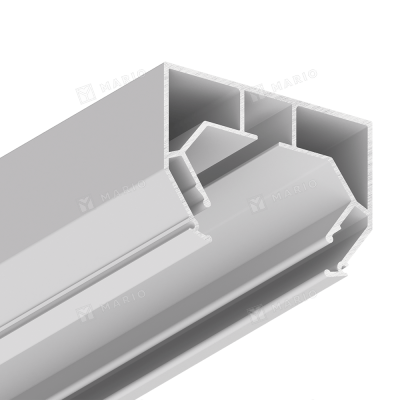Профиль Alteza АМ 1 Карниз однорядный, белый (2м) - 3D