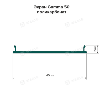 Экран светорассеивающий Alteza GAMMA 50 поликарбонат, белый (40м) - схема