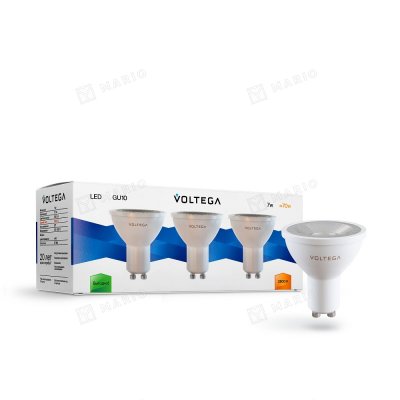 Лампочка Sofit GU10 Lens 7Вт 4000К, нейтральная (3шт)
