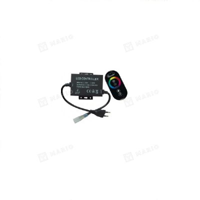 Контроллер Ecola 220В 1500Вт 6,6А RGB с кольцевым сенсорным чёрным радиопультом RFB615KSB