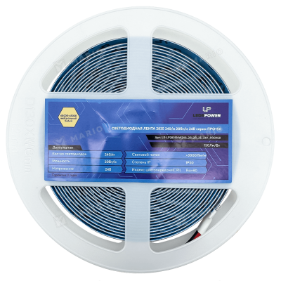 Светодиодная лента двухрядная Leds Power 24В 240св-д м (20Вт м) IP20 нейтральная, Про150 (5м) 000695 - вид 2