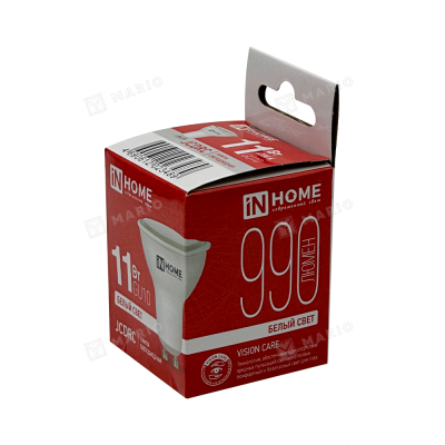Лампа светодиодная In Home GU10 11W(990Lm) 4000K 4K 3489 - упаковка