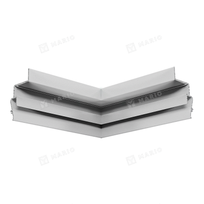 Угол внешний 90° Alteza CONTOUR-PRO LED, 20х20 см, белый - 3D