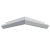 Угол внешний 90° Flexy FLY 01, 20х20 см, некрашеный - 3D, вид 2