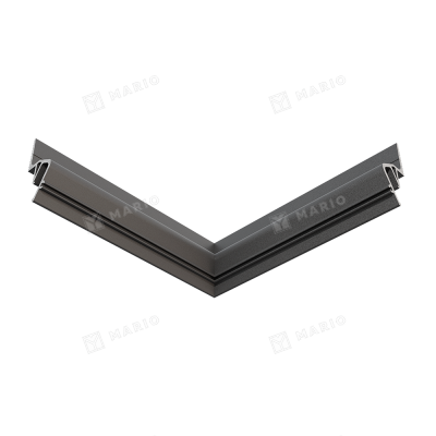 Угол внутренний 90° Flexy Euro 05, 20х20 см, чёрный - 3D