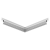 Угол внутренний 90° Flexy FLY 02, 20х20 см, некрашеный - 3D