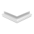 Угол внешний 90° Flexy FLY 02, 20х20 см, некрашеный - 3D, вид 2