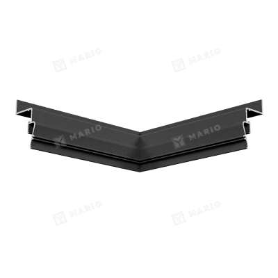 Угол внутренний 90° Alteza CONTOUR-PRO LED, 20х20 см, чёрный - 3D