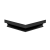 Угол внутренний 90° Flexy FLY 01, 25х25 см, чёрный - 3D, вид 2 Угол внутренний 90° Flexy FLY 01, 25х25 см, чёрный - 3D, вид 2