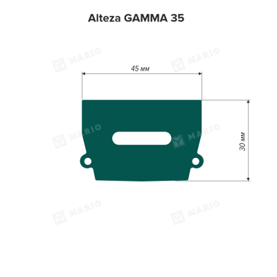 Заглушка торцевая для Alteza GAMMA 35 - схема