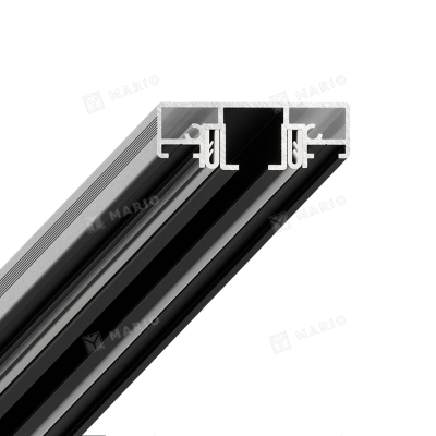 Профиль Kraab SLIM ROAD 01 Карниз однорядный, чёрный (2м) - 3D
