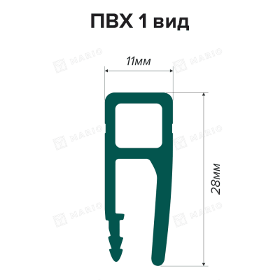 Профиль ПВХ стеновой 1 вид, сверлёный (2м) - схема