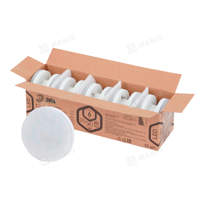 ЭРА ECO GX53 6W(480lm) 6500K 6K 27х75 LED-GX-6W-865-GX53 R (10-PACK) 5567