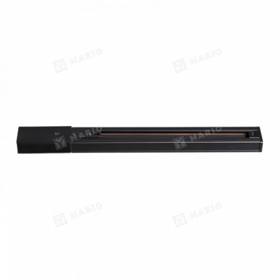 NOVOTECH 135001 NT18 013 черн. шинопровод однофаз. с токопров. и заглушкой, 1м 1000x34