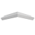 Угол внешний 90° Flexy FLY 01, 20х20 см, белый - 3D, вид 2