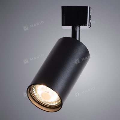 Светильник трековый Arte Lamp RIDGE GU10, чёрный A1518PL-1BK - с лампой