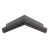 Угол внешний 90° Flexy Euro 05, 25х25 см, чёрный - 3D, вид 2