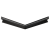 Угол внутренний 90° Flexy FLY 01, 20х20 см, чёрный - 3D