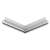 Угол внешний 90° Flexy FLY 02, 20х20 см, белый - 3D