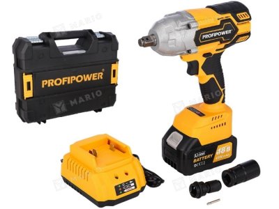 Гайковерт аккумуляторный ударный бесщеточный ProfiPower DWDTW-18V, E0105 - вид 2